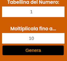 Generatore di Tabelline
